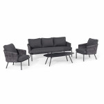 Marina 3 Seat Sofa Set / Charcoal Marina 3 Seat Sofa Set / Charcoal