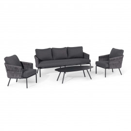 Marina 3 Seat Sofa Set / Charcoal