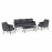 Marina 3 Seat Sofa Set / Charcoal