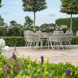 Marina 8 Seat Oval Dining Set / Sandstone Marina 8 Seat Oval Dining Set / Sandstone