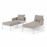 Marina Double Sunlounger Set / Sandstone