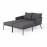 Marina Double Sunlounger Set / Charcoal