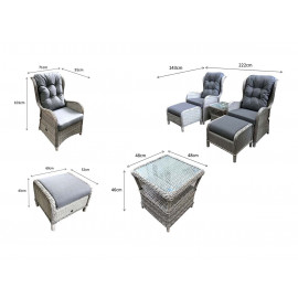 MEGHAN Reclining Lounge Set MEGHAN Reclining Lounge Set