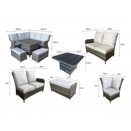 MIA Corner Dining with Lift Table MIA Corner Dining with Lift Table