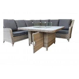 MEGHAN Large Corner Dining with Firepit MEGHAN Large Corner Dining with Firepit