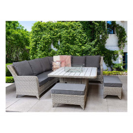 MEGHAN Large Corner Dining with Firepit MEGHAN Large Corner Dining with Firepit