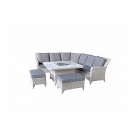 MEGHAN Large Corner Dining with Firepit MEGHAN Large Corner Dining with Firepit