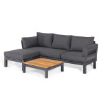 Oslo Chaise Sofa Set / Charcoal Oslo Chaise Sofa Set / Charcoal