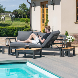 Oslo Chaise Sofa Set / Charcoal Oslo Chaise Sofa Set / Charcoal