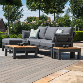 Oslo Chaise Sofa Set / Charcoal Oslo Chaise Sofa Set / Charcoal