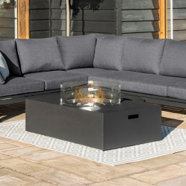 Oslo Corner Group with Rectangular Gas Fire Pit Table / Charcoal Oslo Corner Group with Rectangular Gas Fire Pit Table / Charcoal