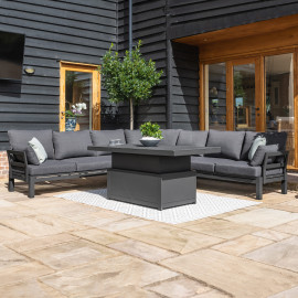 Oslo Large Corner Group with Rising Table / Charcoal Oslo Large Corner Group with Rising Table / Charcoal