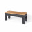 Oslo Rectangular Teak Top Side Table / Charcoal