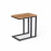 Oslo U Shaped Teak Top Side Table / Charcoal