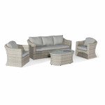 Oxford 3 Seat Sofa Set with Fire Pit Coffee Table Oxford 3 Seat Sofa Set with Fire Pit Coffee Table