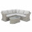 Oxford Small Corner Sofa Set with Fire Pit Coffee Table