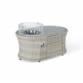 Oxford Small Corner Sofa Set with Fire Pit Coffee Table