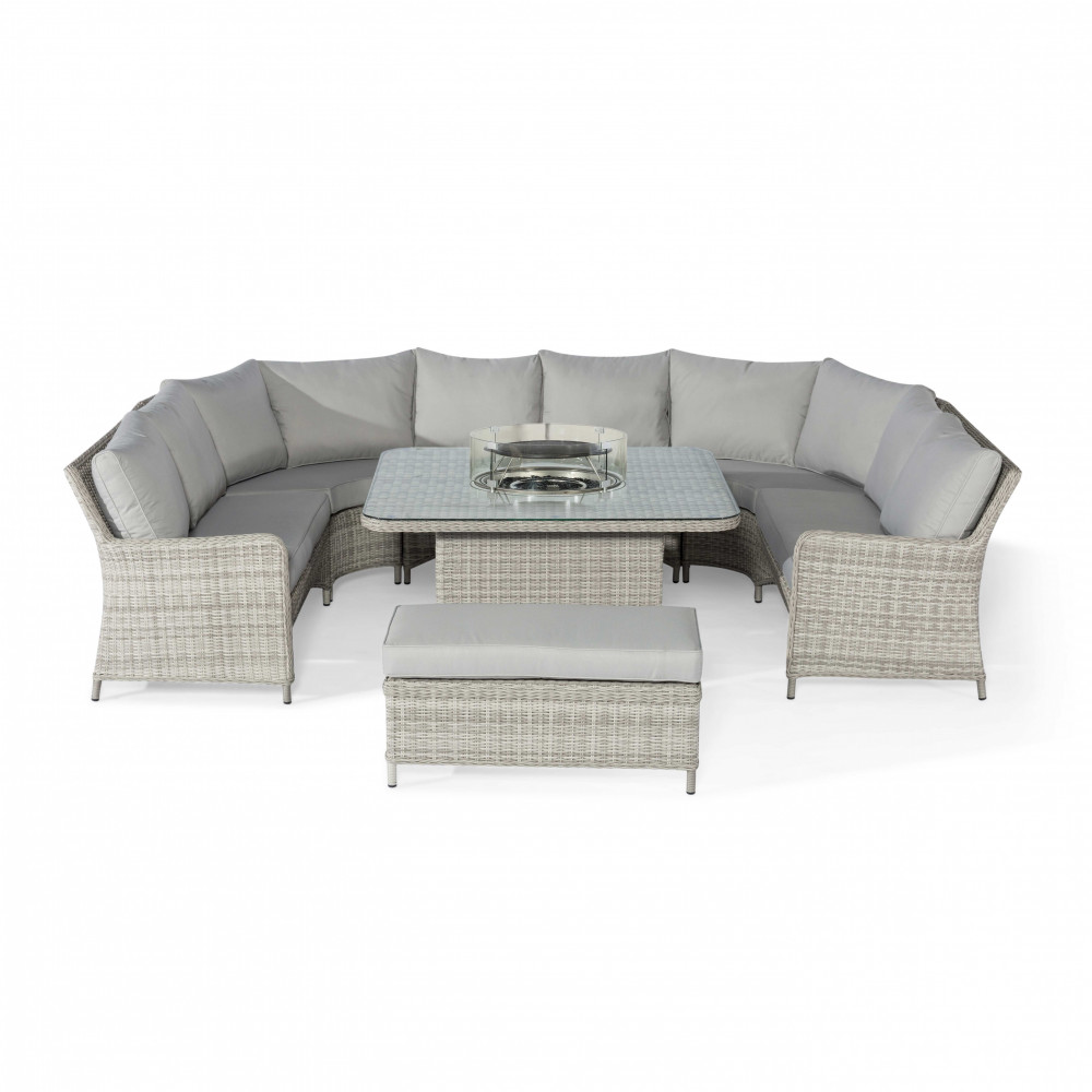 Oxford Royal U Shaped Sofa Set with Fire Pit Table Oxford Royal U Shaped Sofa Set with Fire Pit Table