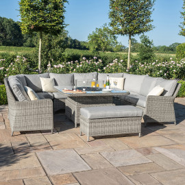 Oxford Royal U Shaped Sofa Set with Fire Pit Table Oxford Royal U Shaped Sofa Set with Fire Pit Table