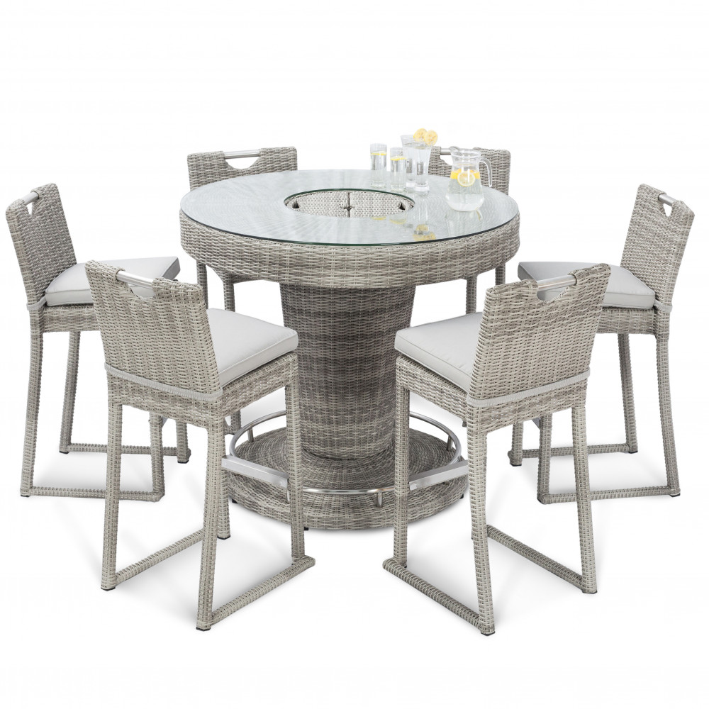 Oxford 6 Seat Round Bar Set with Ice Bucket Oxford 6 Seat Round Bar Set with Ice Bucket