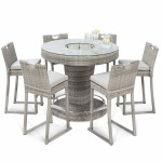 Oxford 6 Seat Round Bar Set with Ice Bucket Oxford 6 Seat Round Bar Set with Ice Bucket
