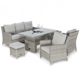 Oxford Sofa Dining Set with Ice Bucket & Rising Table