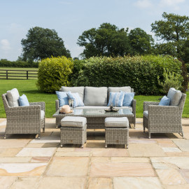Oxford Sofa Dining Set with Ice Bucket & Rising Table Oxford Sofa Dining Set with Ice Bucket & Rising Table