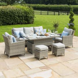 Oxford Sofa Dining Set with Ice Bucket & Rising Table Oxford Sofa Dining Set with Ice Bucket & Rising Table