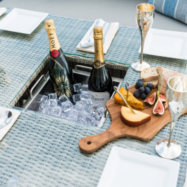 Oxford Sofa Dining Set with Ice Bucket & Rising Table Oxford Sofa Dining Set with Ice Bucket & Rising Table