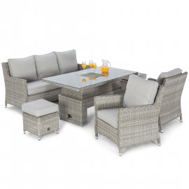 Oxford Sofa Dining Set with Ice Bucket & Rising Table Oxford Sofa Dining Set with Ice Bucket & Rising Table
