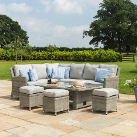 Oxford Corner Dining Set with Ice Bucket & Rising Table Oxford Corner Dining Set with Ice Bucket & Rising Table