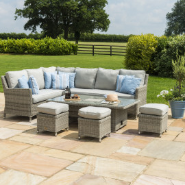 Oxford Corner Dining Set with Ice Bucket & Rising Table Oxford Corner Dining Set with Ice Bucket & Rising Table