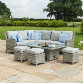 Oxford Corner Dining Set with Ice Bucket & Rising Table Oxford Corner Dining Set with Ice Bucket & Rising Table