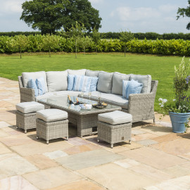 Oxford Corner Dining Set with Ice Bucket & Rising Table Oxford Corner Dining Set with Ice Bucket & Rising Table