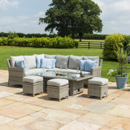 Oxford Corner Dining Set with Ice Bucket & Rising Table Oxford Corner Dining Set with Ice Bucket & Rising Table