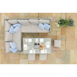 Oxford Corner Dining Set with Ice Bucket & Rising Table Oxford Corner Dining Set with Ice Bucket & Rising Table