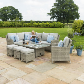 Oxford Corner Dining Set with Ice Bucket & Rising Table (with Armchair) Oxford Corner Dining Set with Ice Bucket & Rising Table (with Armchair)