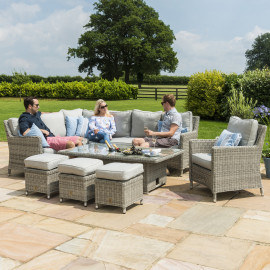 Oxford Corner Dining Set with Ice Bucket & Rising Table (with Armchair) Oxford Corner Dining Set with Ice Bucket & Rising Table (with Armchair)