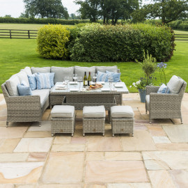 Oxford Corner Dining Set with Ice Bucket & Rising Table (with Armchair) Oxford Corner Dining Set with Ice Bucket & Rising Table (with Armchair)