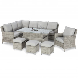 Oxford Corner Dining Set with Ice Bucket & Rising Table (with Armchair) Oxford Corner Dining Set with Ice Bucket & Rising Table (with Armchair)