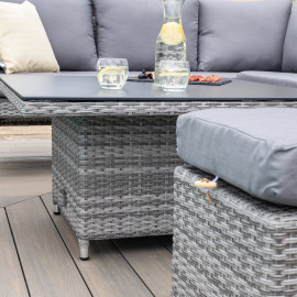 Santorini Square Corner Dining Set with Rising Table Santorini Square Corner Dining Set with Rising Table