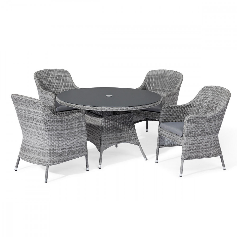 Santorini 4 Seat Round Dining Set Santorini 4 Seat Round Dining Set