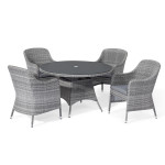 Santorini 4 Seat Round Dining Set Santorini 4 Seat Round Dining Set