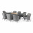 Santorini 8 Seat Oval Fire Pit Dining Set