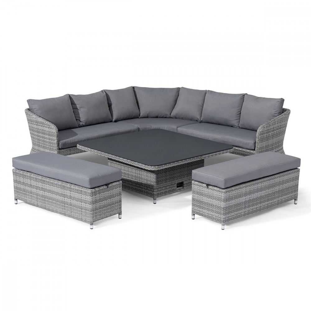 Santorini Deluxe Corner Dining Set with Rising Table Santorini Deluxe Corner Dining Set with Rising Table