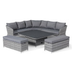 Santorini Deluxe Corner Dining Set with Rising Table Santorini Deluxe Corner Dining Set with Rising Table