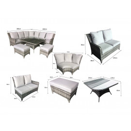 SARAH Corner Dining in Grey SARAH Corner Dining in Grey