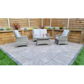 SARAH Grey 4 seat sofa set with new coffee table design