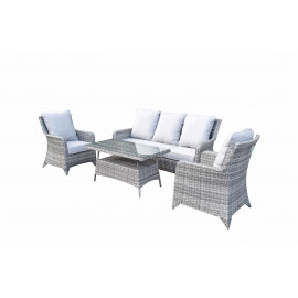 SARAH Grey 5 seat sofa set with new coffee table design