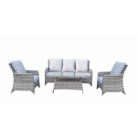 SARAH Grey 5 seat sofa set with new coffee table design